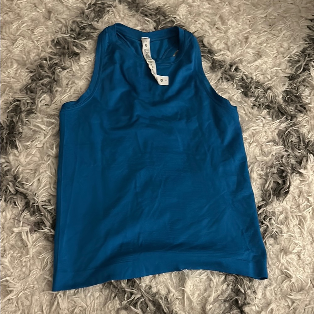 Lululemon Athletica Blue Sleeveless Tank Top